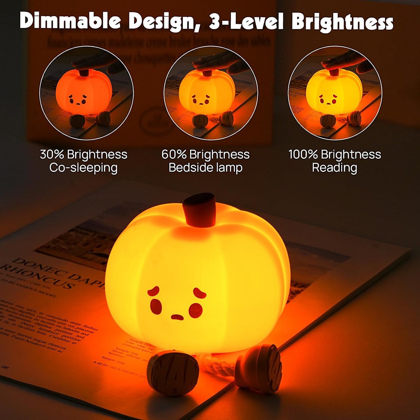 Squishy Halloween Pumpkin Lamp