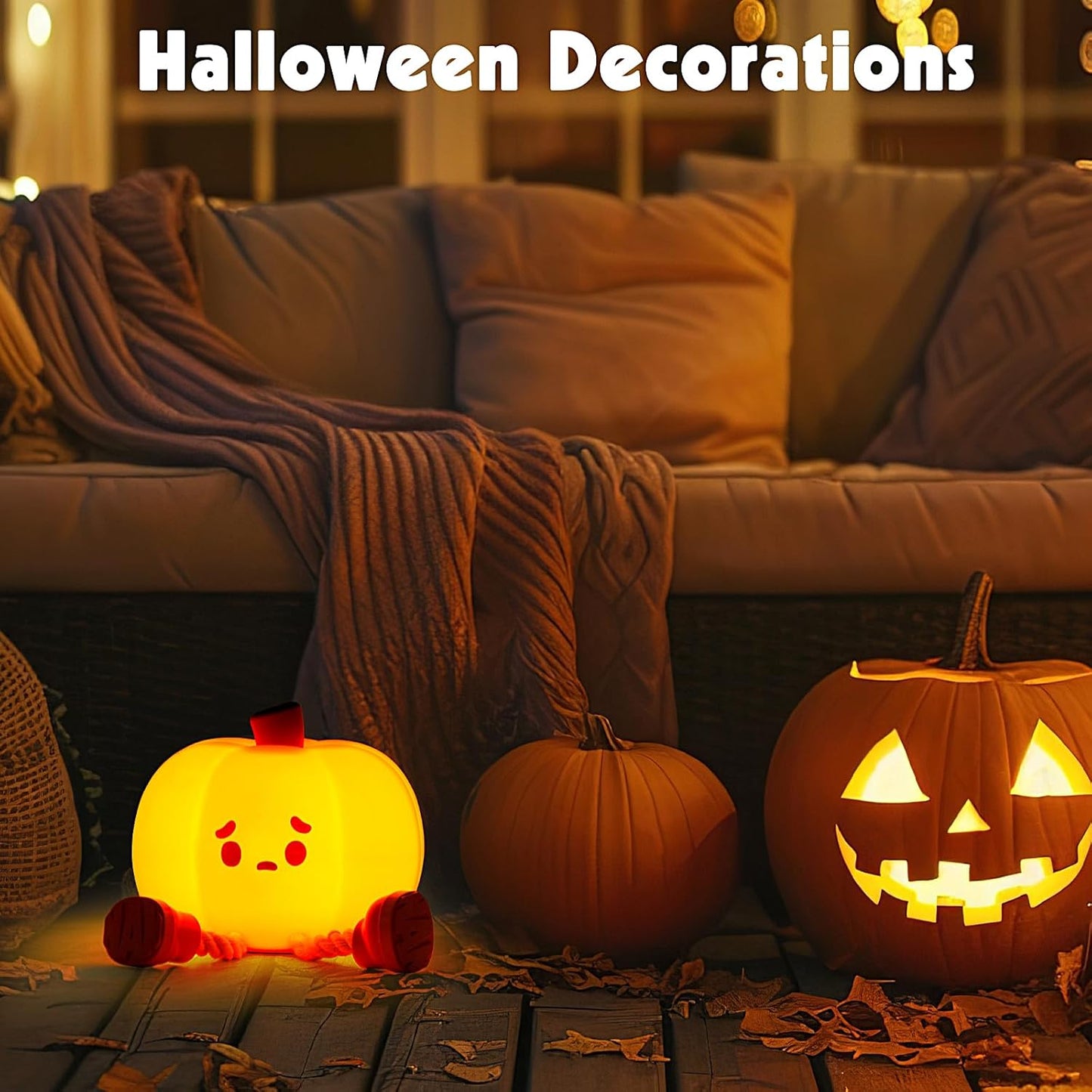 Squishy Halloween Pumpkin Lamp